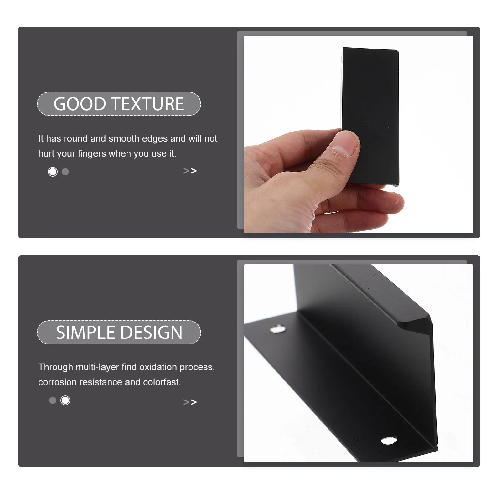 

4Pcs Finger Edge Pulls Invisible Modern Aluminum Alloy Cabinet Handles Smooth Rounded Edges for Kitchen Drawer Wardrobe