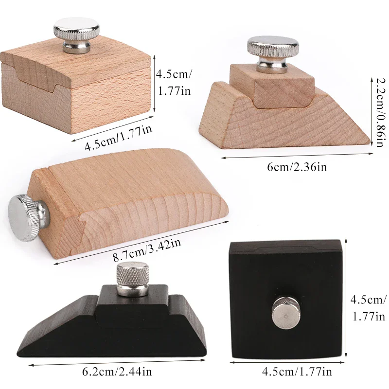 1Pc Beech Block Handmade Leather Edge Grinding Sandpaper Treatment Tool Sandalwood DIY Leather Craft Edge Tool