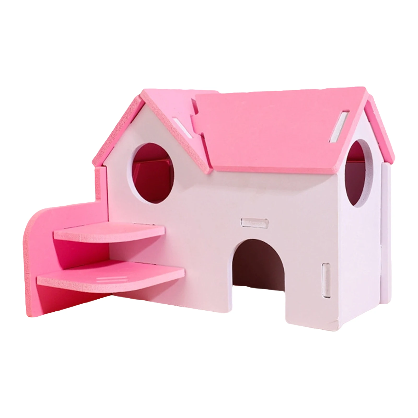 Hamster-Haus Spielzeug Kleintier-Versteck Hamster-Holzhaus 2 Ebenen Mit Leiter-Design Holzhütte Spielzeug – Detail 7