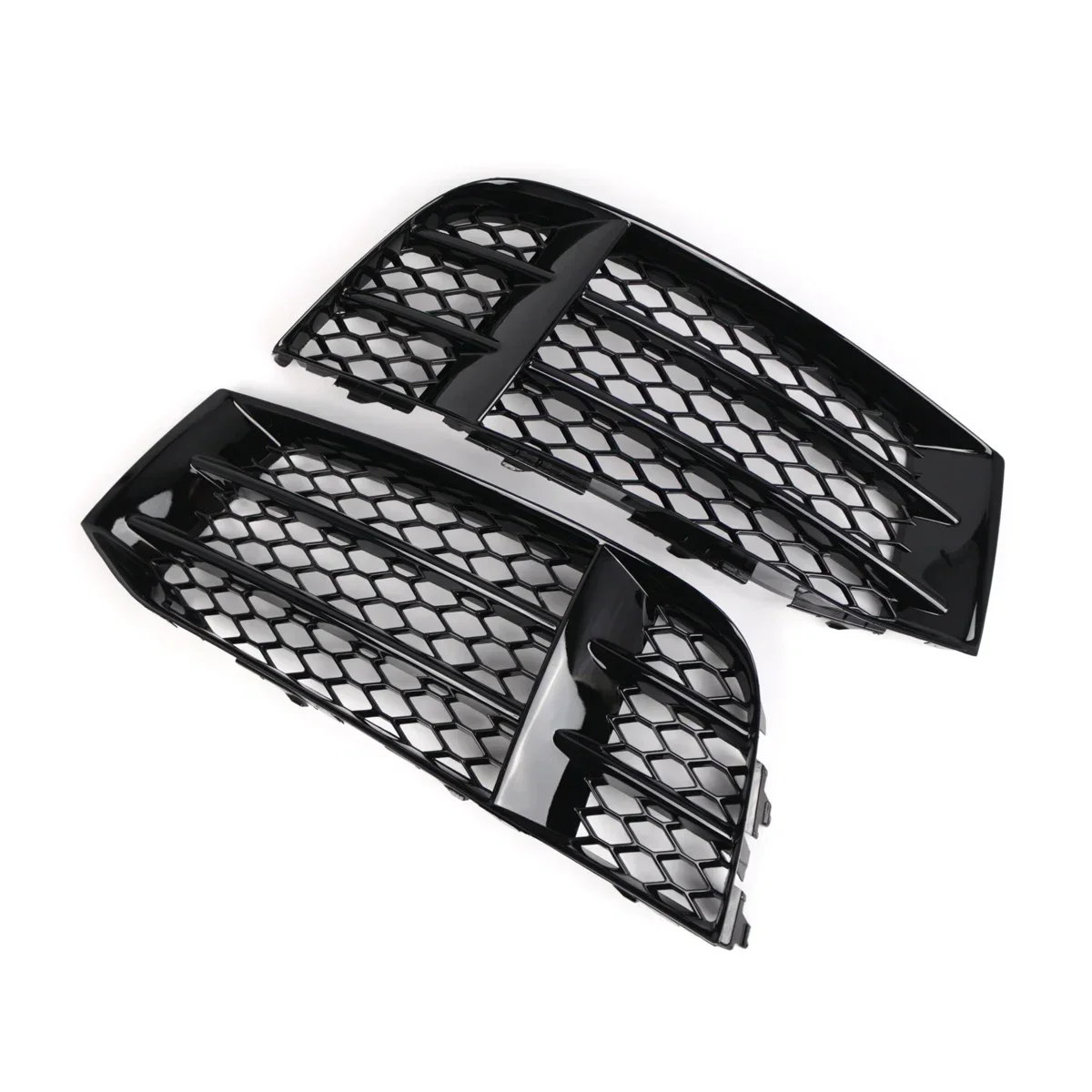 HONEYCOMB Car Fog Light Grille For Audi A5 S5 RS5 B8.5 2008 2009 2010 2011 2012-2016 Front Bumper Cover 8T0807681F Glossy Black