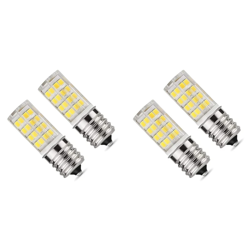 

4 Pack 4W Dimmable LED E17 Microwave Oven Bulb , Daylight 6000K 40W Halogen Equivalent Light ,Ceramic E17 LED Bulb