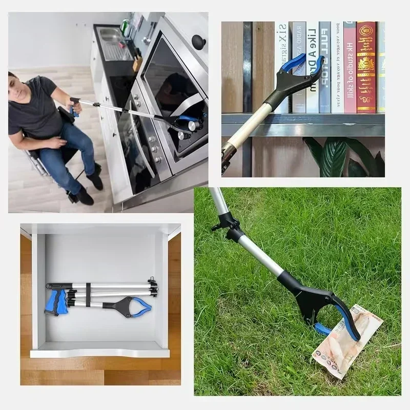 2026-Premium  Foldable Extendable Grabber with 360° Swivel Clip,Portable Handheld Litter Picker &Gripper Tool for Daily Cleaning