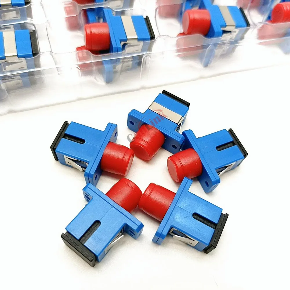 Adaptador de fibra óptica FC UPC, adaptador de fibra óptica, conector de brida de conversión de acoplador, conector de acoplador óptico iber de baja pérdida