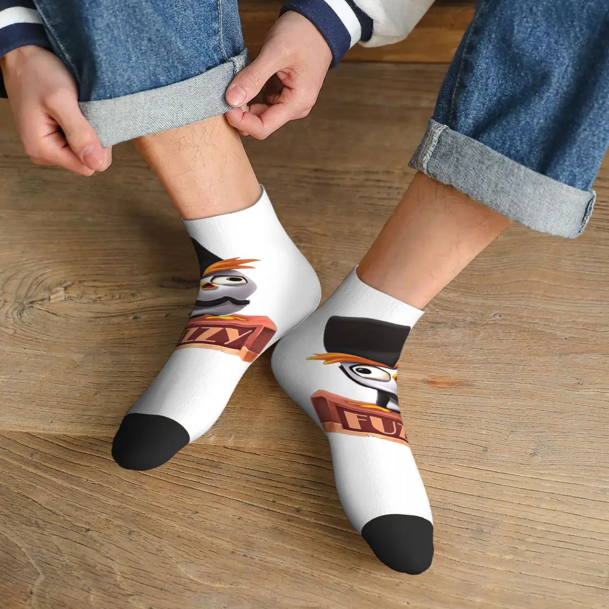 

Носки Fuzzy Zooba Battle Arena Royale с персонажами, впитывающие пот чулки в стиле Харадзюку, всесезонные носки, аксессуары для мужчин и женщин