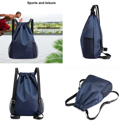 남자 여자 Drawstring 포켓 배낭 새로운 나일론 방수 배낭 대용량 Drawstring 여행 가방 피트니스 스포츠 가방