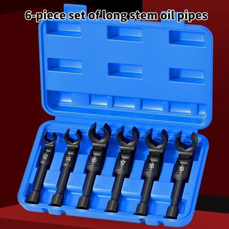 Y5GD 6Pcs 6 Size Metric Tube Socket Wrench Set For Brakes And Hydraulic Line Service