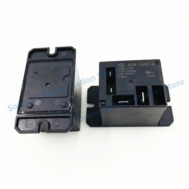 5Pcs HF105F-4 JQX-105F-4-220A-1HST Electromagnetic Power Relay, 220V AC Coil, 30A 277VAC 1NO SPDT  for HVAC Water Heater