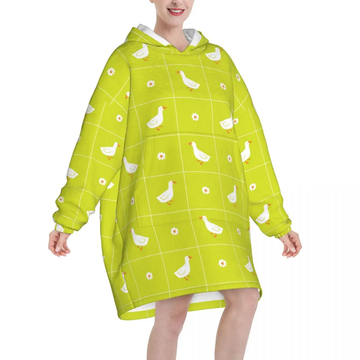 Ducky Oversized Blanket Hoodie Women Men Wearable Fleece Pullover Soft Warm Cozy