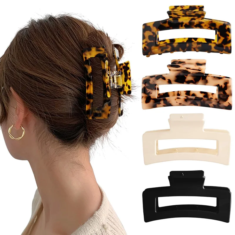 

Large Hair Claw Clips Women Hairpins Barrette Crab Korean Headwear Girls Leopard Grain Hair Crabs Clip Hair Styling Accessories