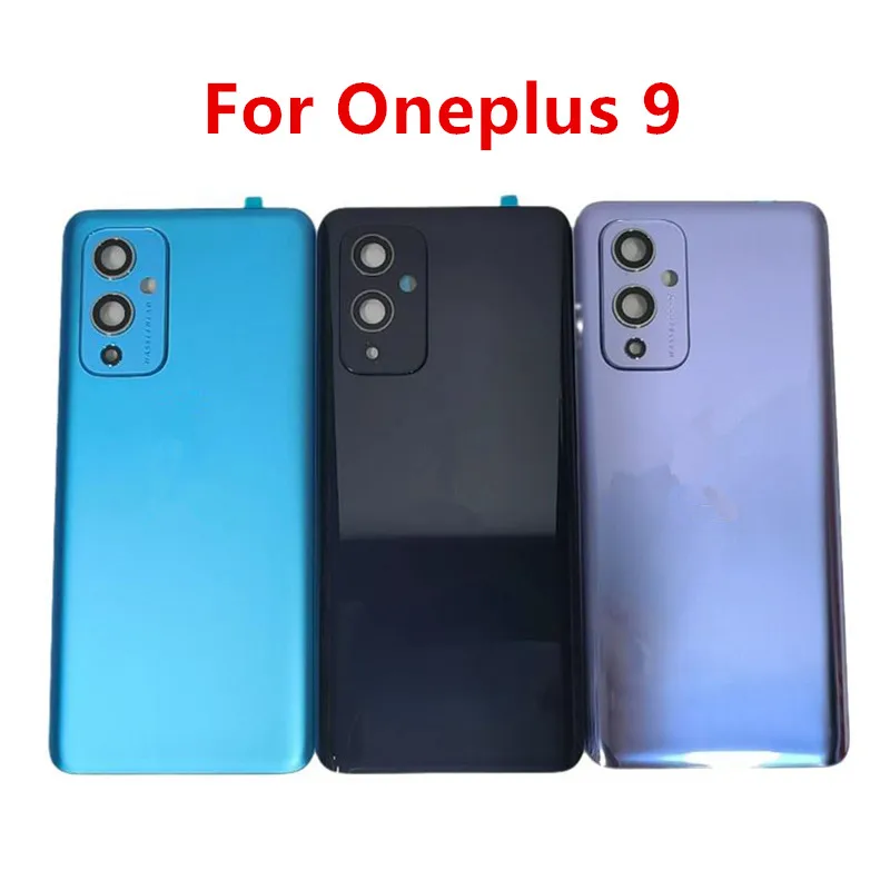 

Oneplus9 Housing For Oneplus 9 OnePlus 6.55" Glass Battery Back Cover Repair Replace Door Phone Rear Case + Camera Lens