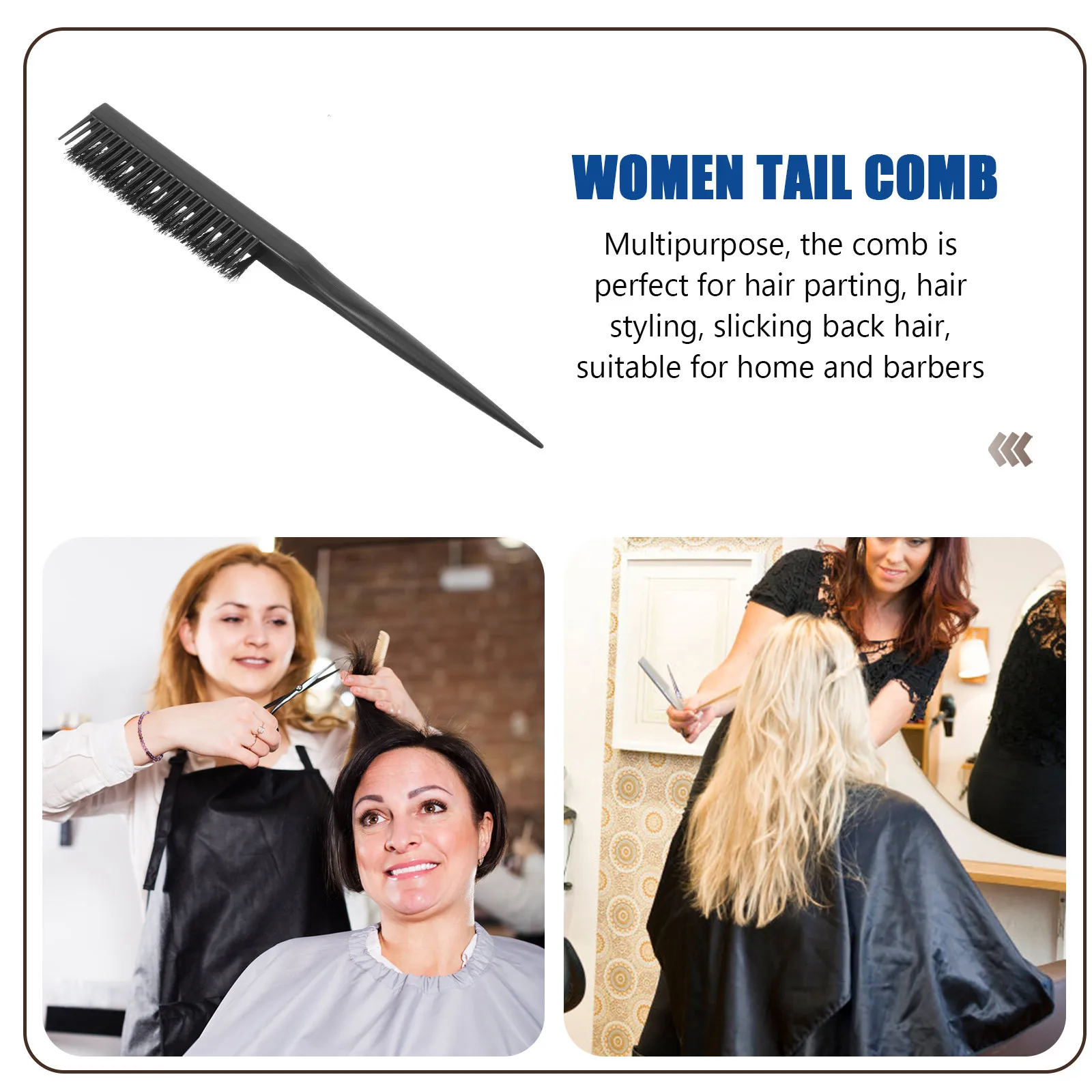 Tail Comb for Hair Parting Styling Slicking Back Hair Professional Hairdressing Comb Safe Material Fine Workmanship Smooth Edge