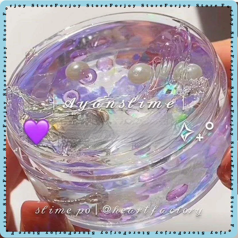 Stretchy Crystal Slime Gradient Cloud Slime, Soft Scented DIY Foam Putty, Stress Relief Fidget Hand Play Material