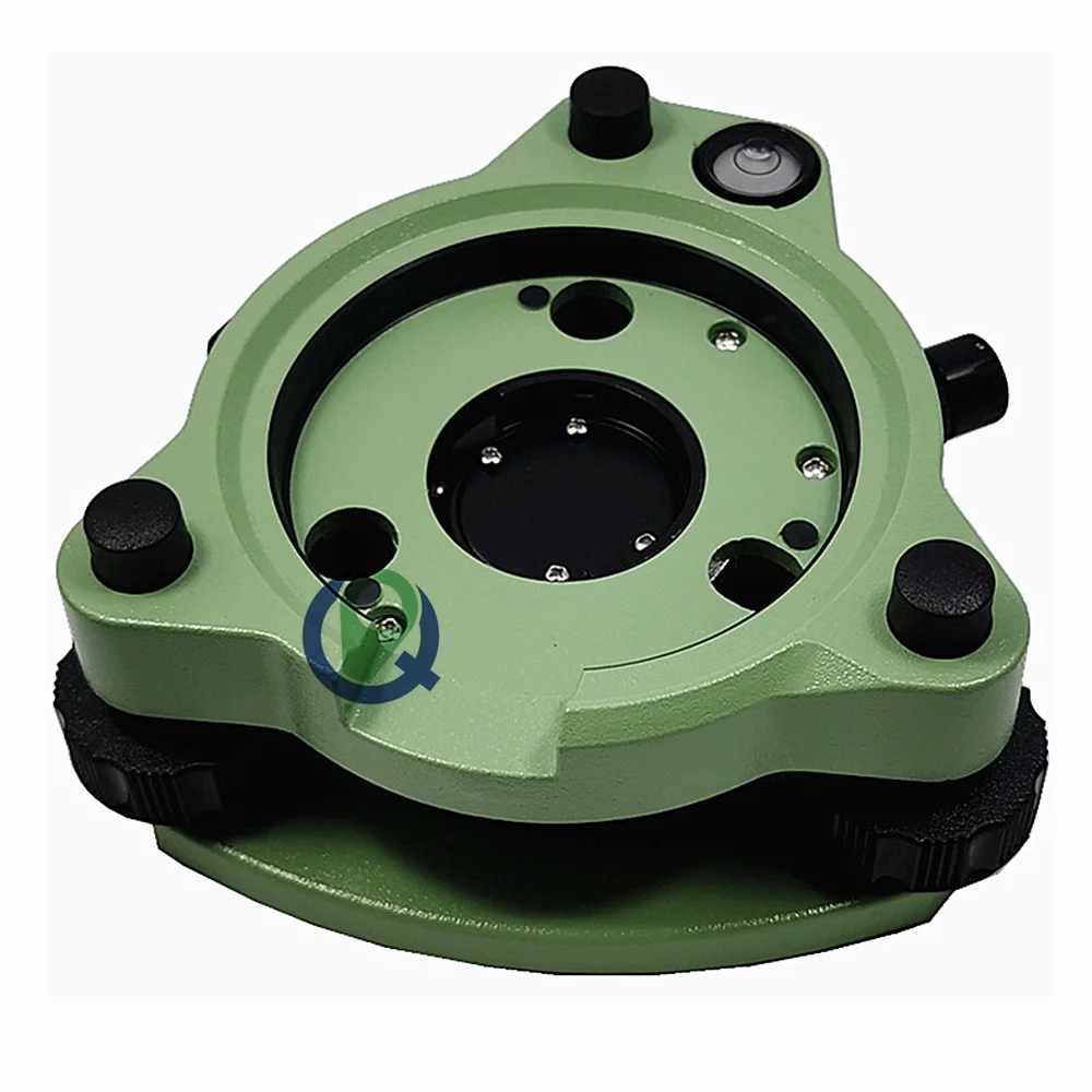 Three-Jaw Tribrach Green Tribrach With Optical Plummet For Tripod Surveying Adapter Tribrach for Tripod Mounting GPS