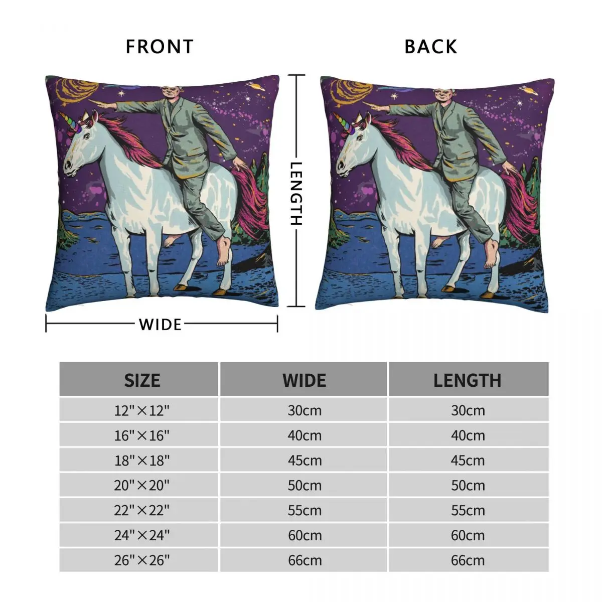 Byrne-icorn Pillowcase Polyester Linen Velvet Pattern Zip Decor Pillow Case Bed Cushion Cover