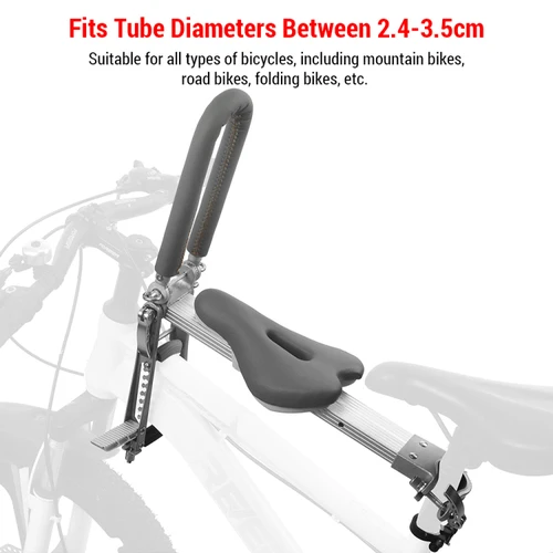 성인용 초경량 접이식 자전거 시트, 휴대용 퀵 릴리스 키즈 자전거 시트, 산악 자전거, 로드 바이크용 부착 