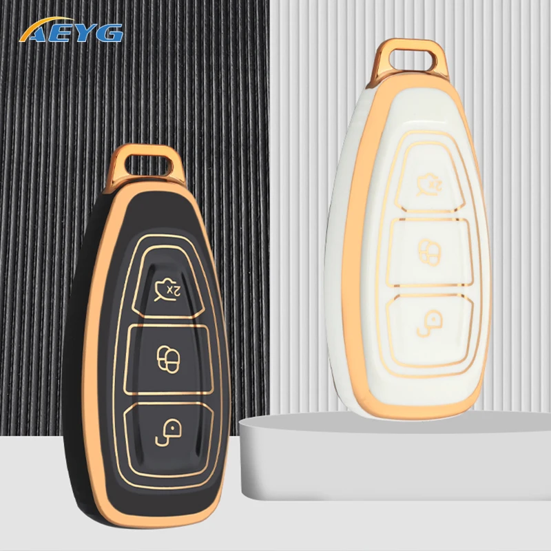 

TPU Car Smart Key Case Cover Shell Fob For Ford Focus 3 4 ST Mondeo MK3 MK4 Fiesta Fusion Kuga Ecosport Protect Fob Accessories