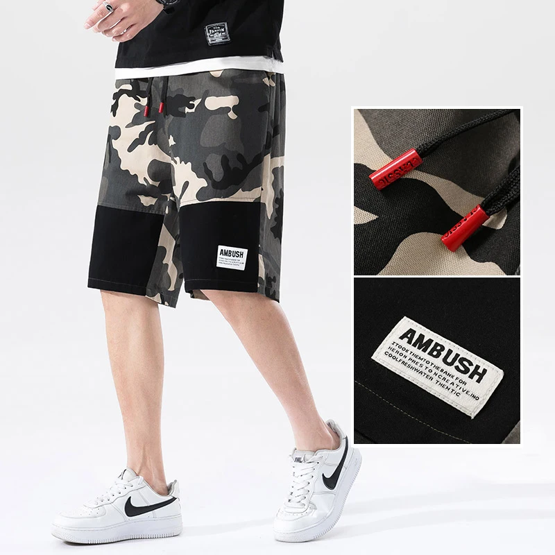 

Летние трендовые универсальные легкие дышащие камуфляжные шорты для активного отдыха, гольфа, спорта и повседневной носки, свободные дышащие шорты длиной до колена