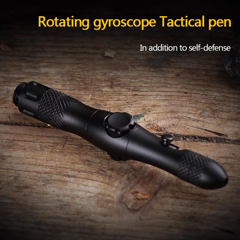 

Self-defense tactical pen, creative fidget spinner flashlight, multi-functional window-breaking pen, mini EDC survival tool