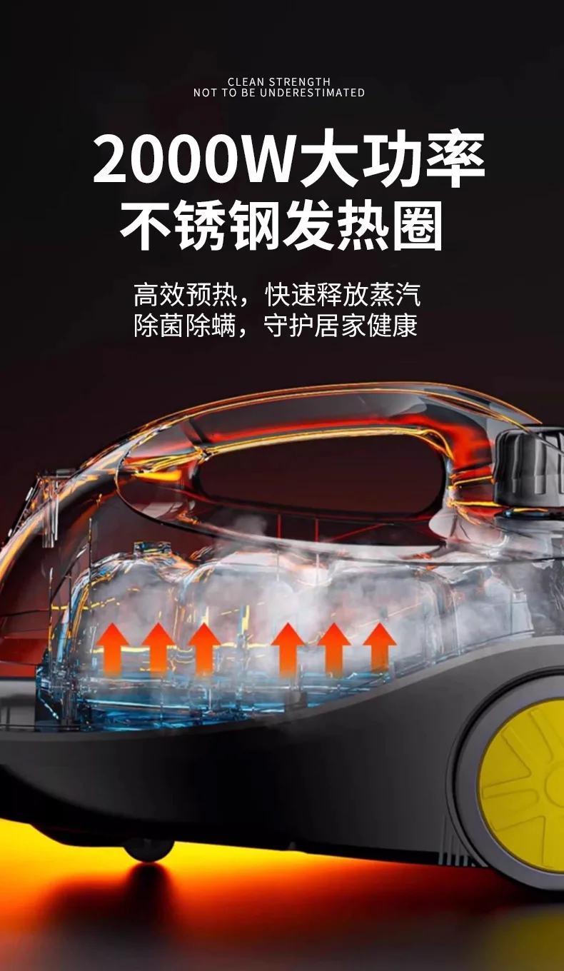 

2000 Вт Многофункциональный пароочиститель Высокотемпературная стерилизация Дезинфекция салона автомобиля Пароочиститель для пола, кухни, автомобиля