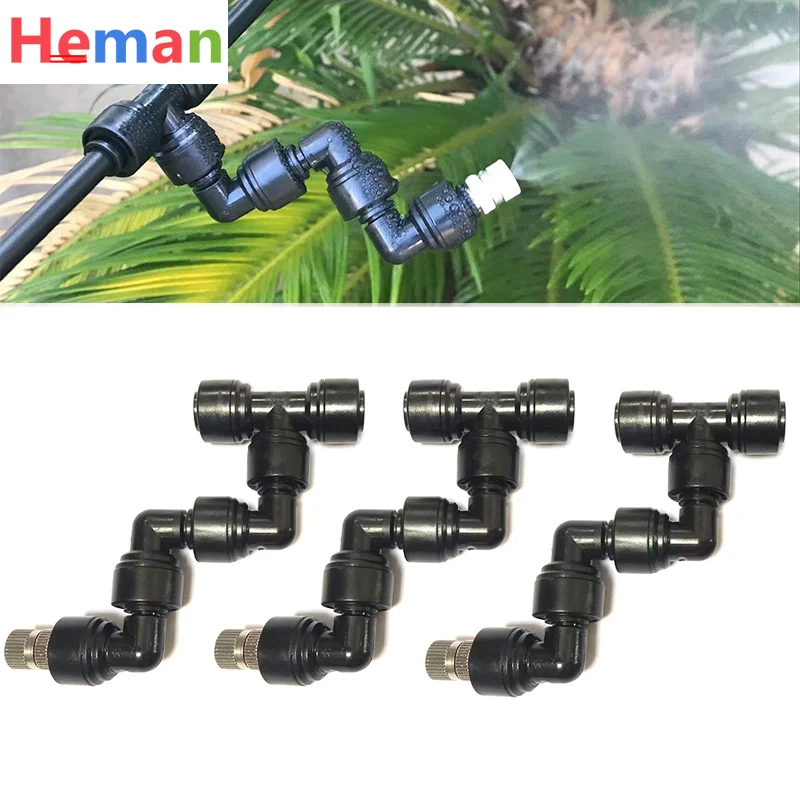 360 Adjustable Fogger Mist Sprinkler High Quality Atomizing Misting Nozzle Kit Spray Injector Brass Nozzle