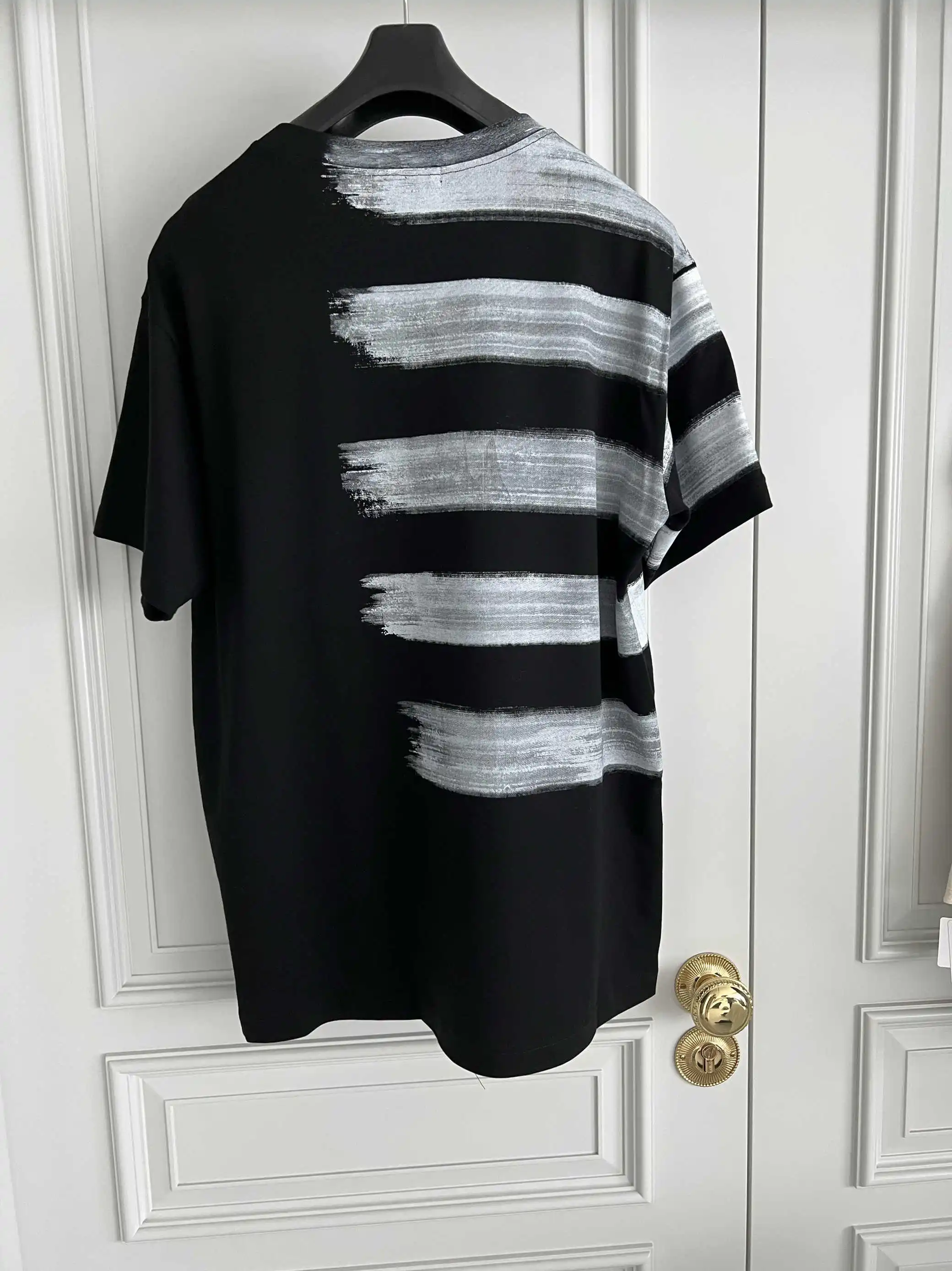 TOP-YAMAMOTO original Design horizontal striped gradient pattern printed short-sleeved T-shirt Casual top, China