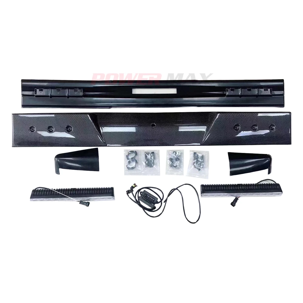 Dry Carbon Fiber Front Roof Spoiler Wing 2017-  Compatible with  Benz G Class W464 G300 G350 G500 G63 Front Spoiler Winglets