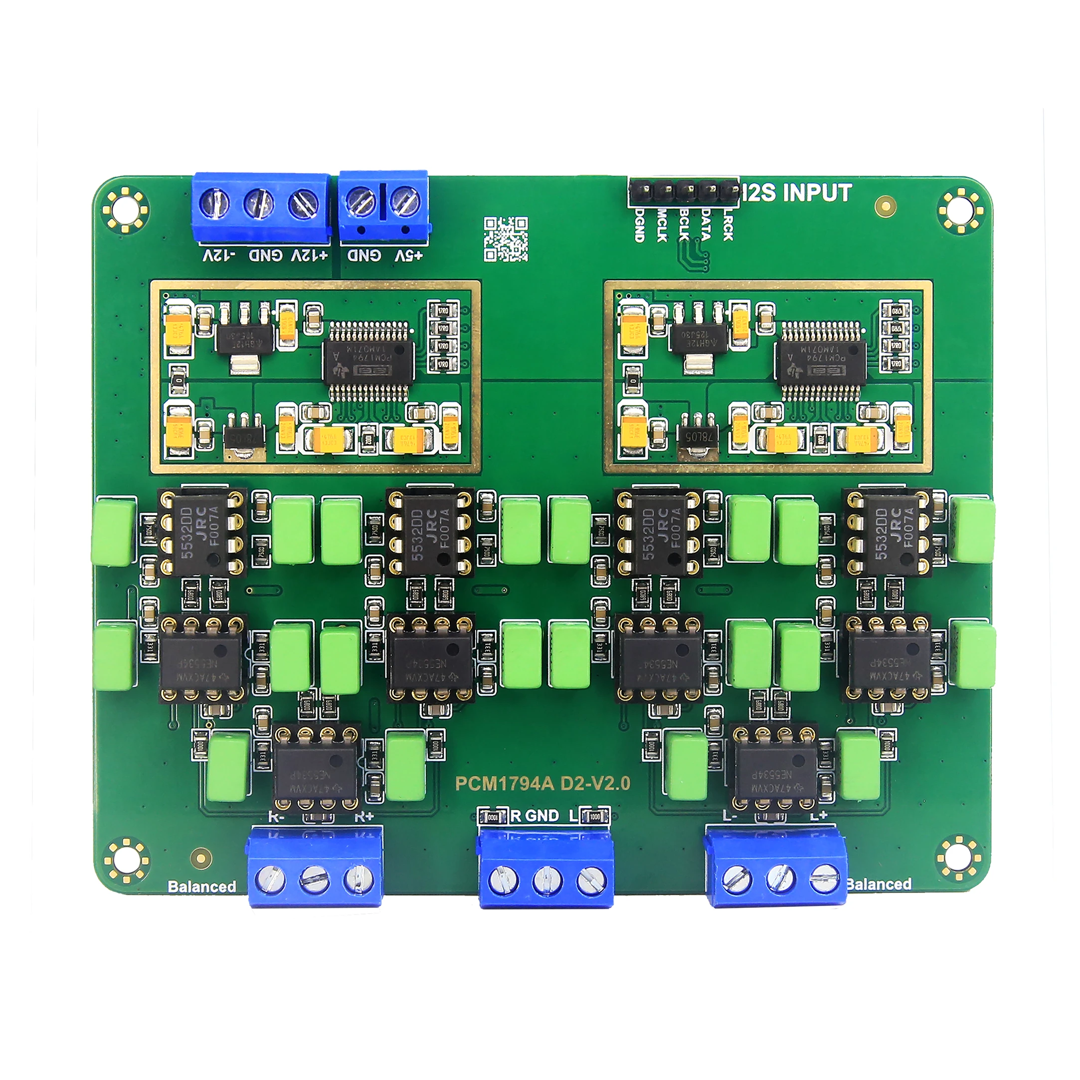 

Параллельная двухканальная декодирующая плата Y3 с ЦАП PCM1794A, позолоченная, Hi-Fi, 24 бит, 192 кГц, PCM1794