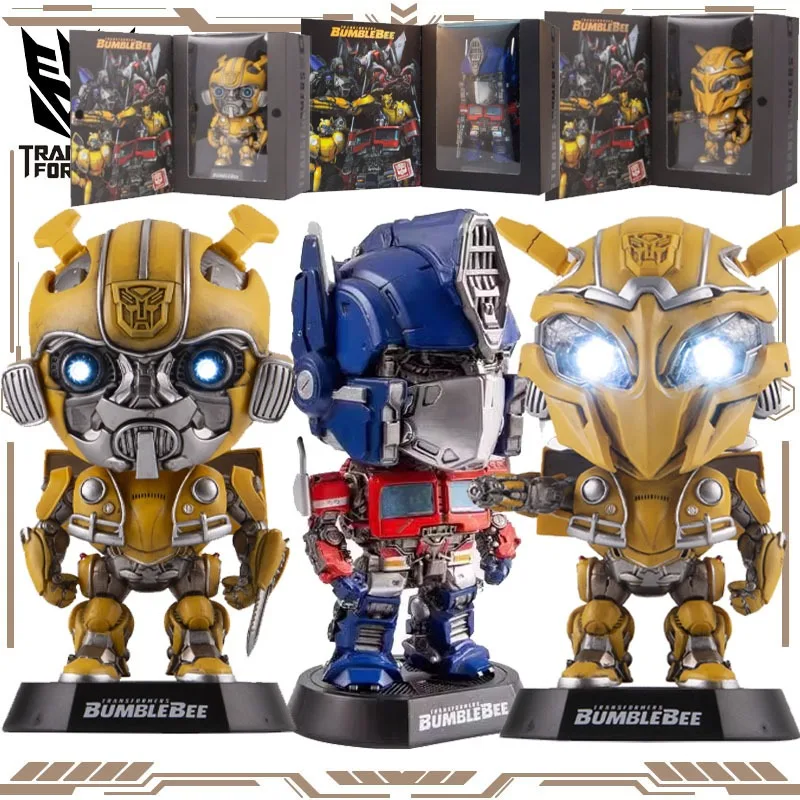 

Оригинальные трансформеры Q Edition Bumblebee с острым лицом, экшн-фигурки, игрушки для мальчиков и девочек, подарок, Коллекционная модель, украшения