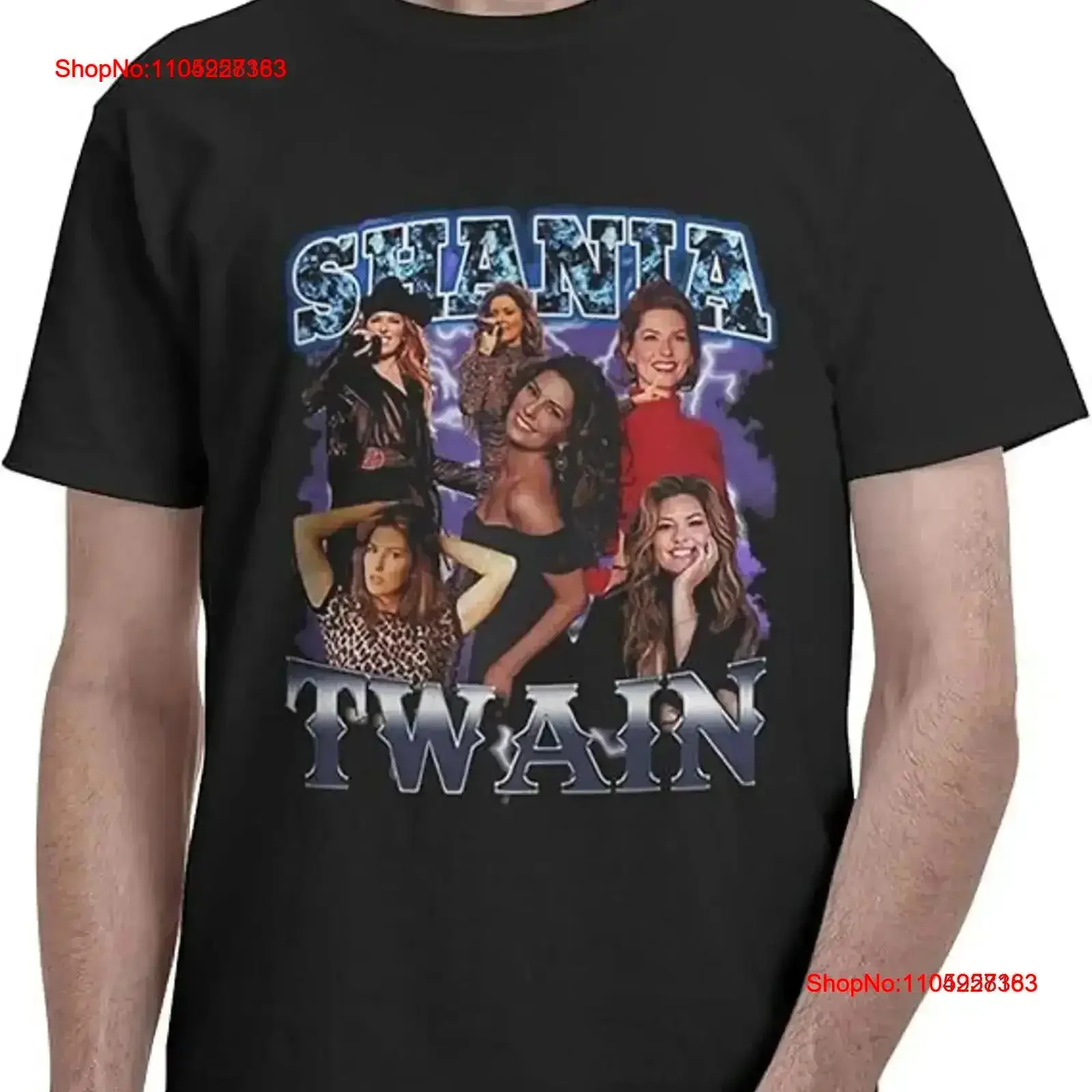 

Shania Music Twain T Shirt Reprint Classic Cotton AHN00146 vintage Washed designer clothes Casual fashion streetwear vintage