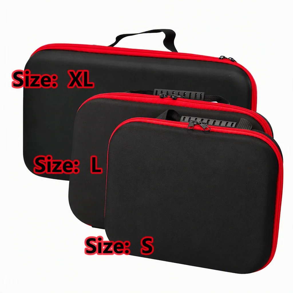Large Capacity Waterproof Tool Bag Electrician Hardware Tote with Red Edges, 3 Size Available for Contractor Handyman Storage