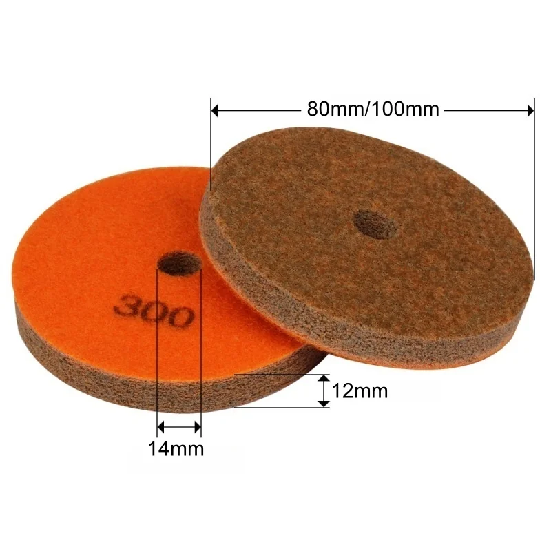 8개입 3인치 4인치 스펀지 섬유 연마 패드 150-10000 그릿 타일 석재 대리석 콘크리트 세라믹 유리용 연마 청소