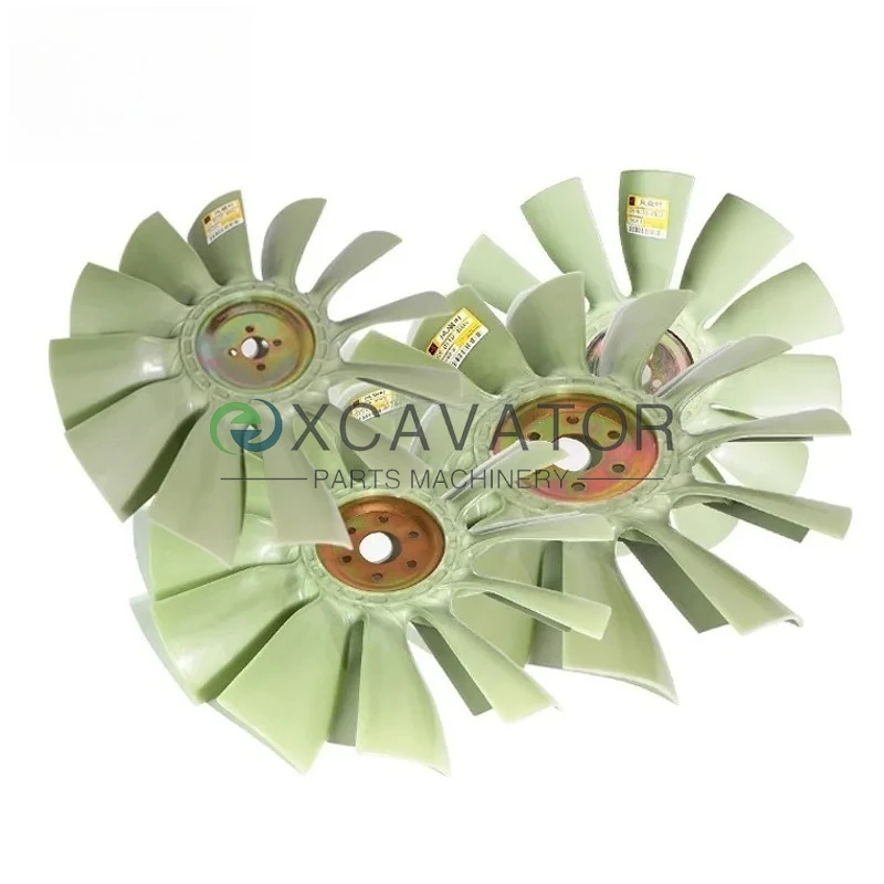 

12 Blades Diesel Engine Fan Cooling Radiator Fan Blade for 4BD1 4BG1 4D95 4D102 4D84 6D102 4TNV94 D6E S6K R130 R225-7 R305-7