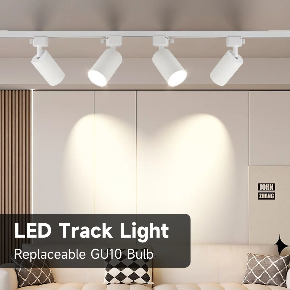 LED GU10 Track Light Ceiling Track Lamp Set 85-265V Ceiling Spotlights Indoor Led Spotlight for Living Room Store Kitchen Decor