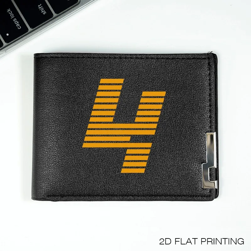 Portafoglio sottile da uomo con logo H4 PELLE PU NERO LEGGERO DURABILE DESIGN MINIMALISTA DELLA MODA DA UFFICIALE PER L'uso quotidiano