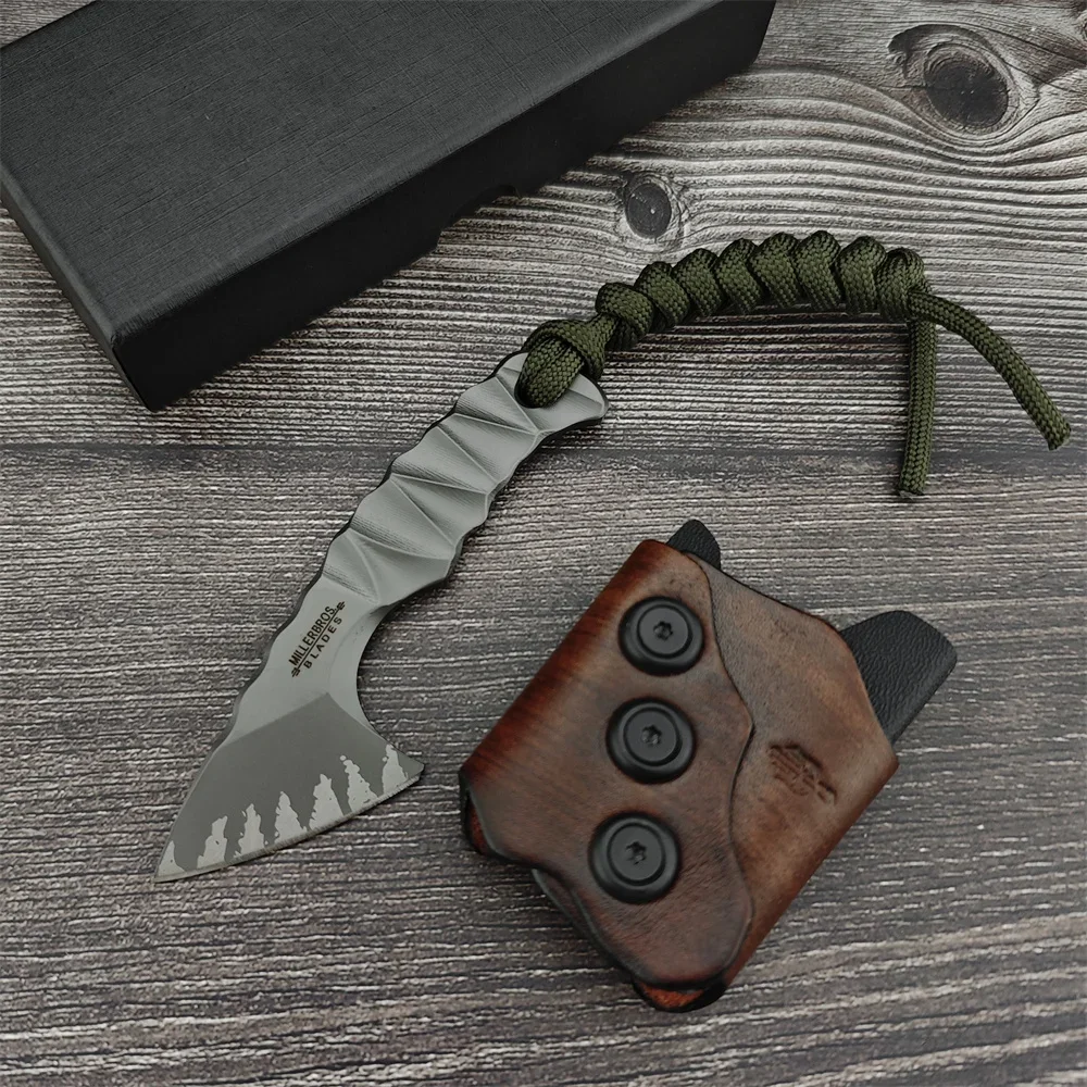 MINI Knife Miller Fixed Blade Knife Small Axe D2 Blade and Handle High Quality Outdoor EDC Survival Camping Hiking Hunting Tool