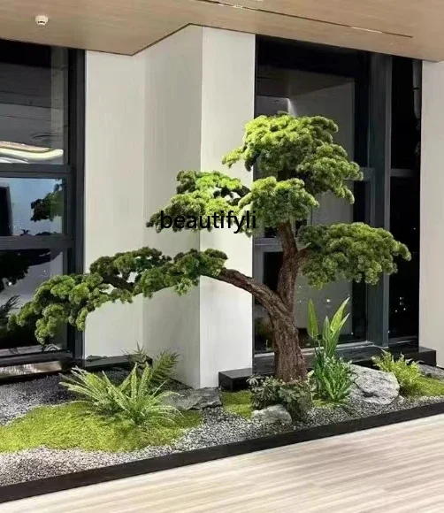 Simulation pine welcome pine Luo Hansong shopping mall hotel decorative modeling landscape ornament