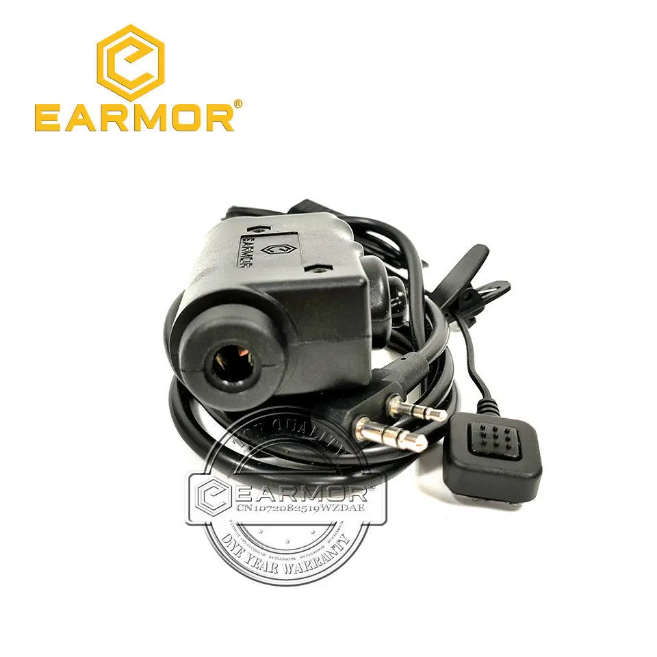 EARMOR M52 PTT Adapter Tactical Headset PTT Kenwood Midland Extend The Finger Line Button Combination