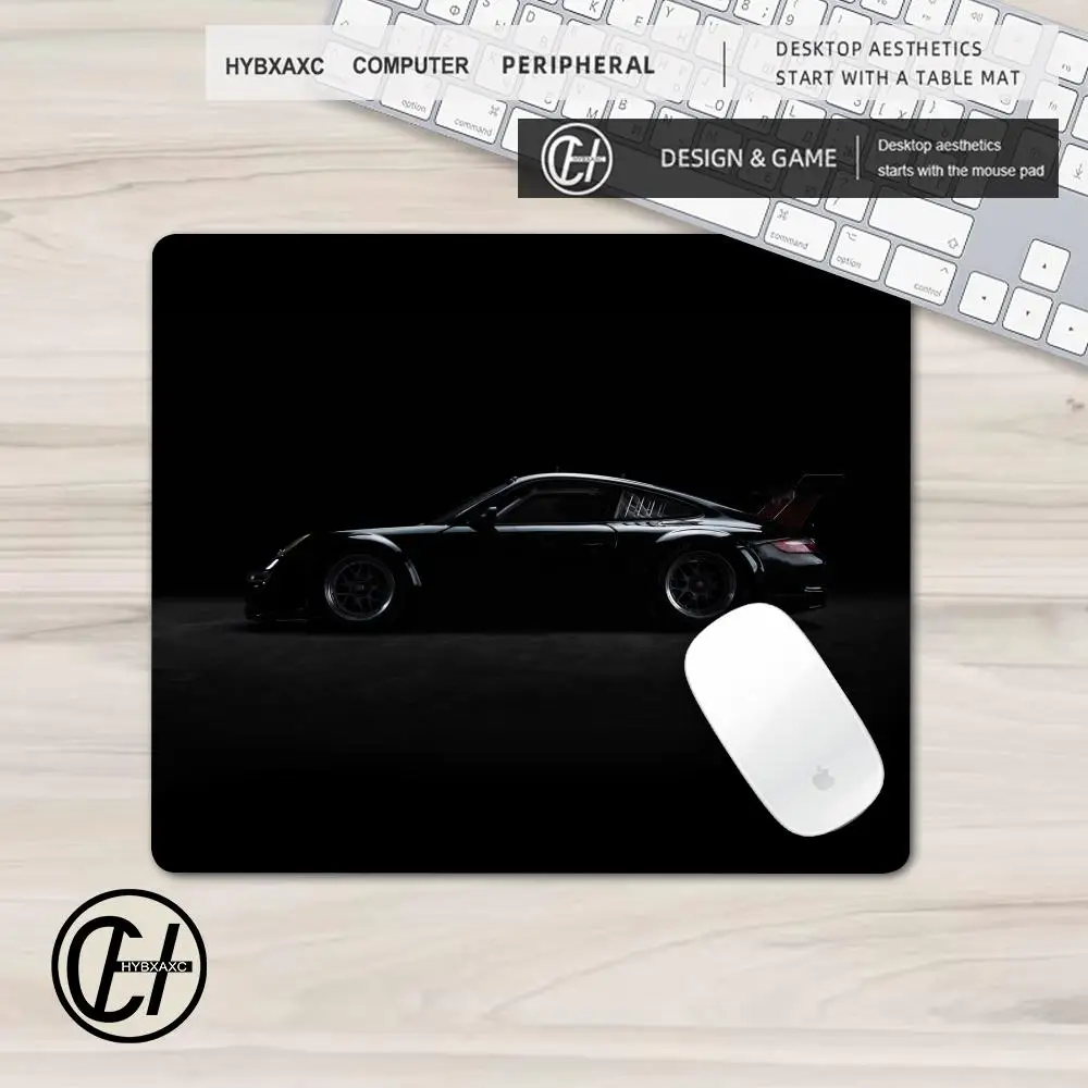 1pc Super black Car Mouse Pad Large Square Computer Office Game Table Mats 45X40 Rubber Anti-slip Mousepads Small Decor Desk Mat
