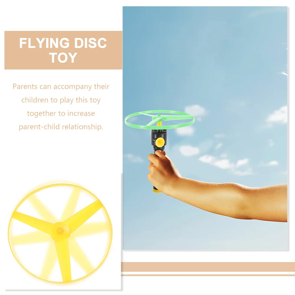 

10Pcs Flying Discs For Kids Pull String Flying Toy Smooth Edges Learning Gravity Outdoor Play Party Games