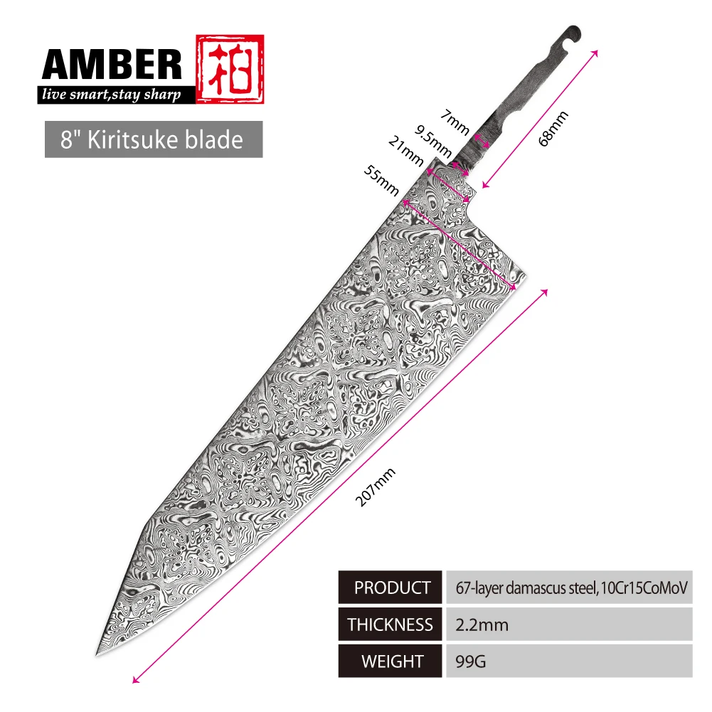 Amber Knife High Quality Kitchen Tools New Arrival Blade Japanese Damascus Steel Very Good Price Global Shipping