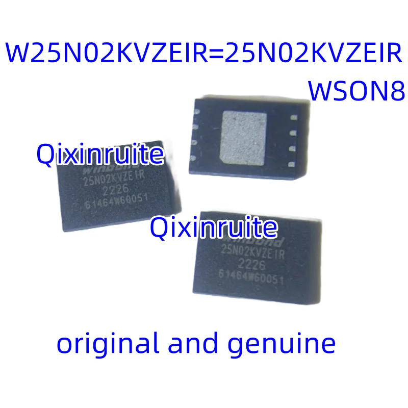 Qixinruite  Brand new original W25N02KVZEIR=25N02KVZEIR WSON-8 3V 2Gb serial NAND flash memory chip