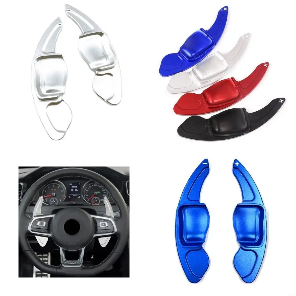 6XDF Paddle Shifter Extensions Aluminum Metal Steering Wheel Paddle Shifter 4-color Compatible-for Automotives- Durable-