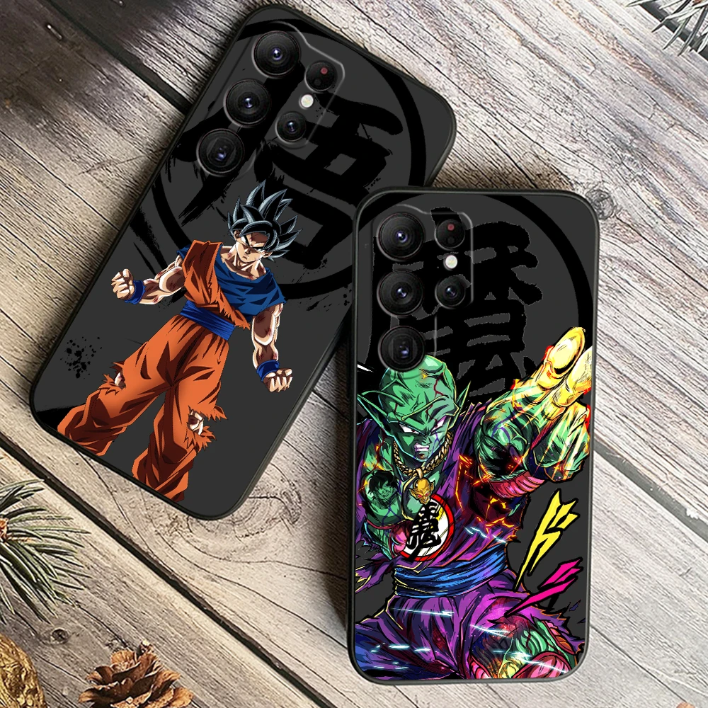 Luxury Art D-Dragon Ball Saiyan For Samsung Galaxy S24 S23 S22 S21 S20 FE S10 S10E Plus Ultra Pro Lite 5G Black TPU Phone Case