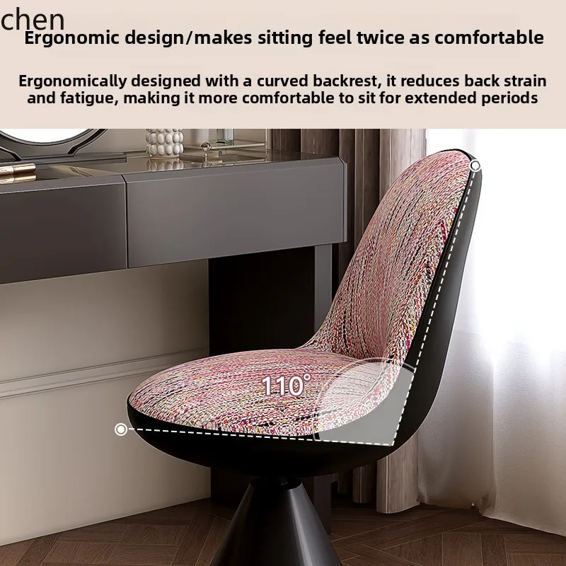 YFY  Makeup Rotating High-end Bedroom Dressing Table Chair with Soft Backrest for Girls view 2