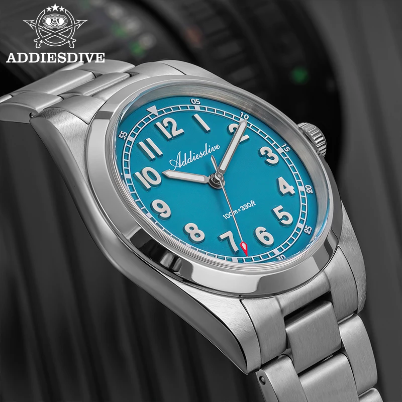ADDIESDIVE Jam Tangan Mewah untuk Wanita 36Mm Safir Kualitas Tinggi 100M Jam Tangan Wanita Bercahaya Tahan Air Jam Tangan Kuarsa Warna Permen