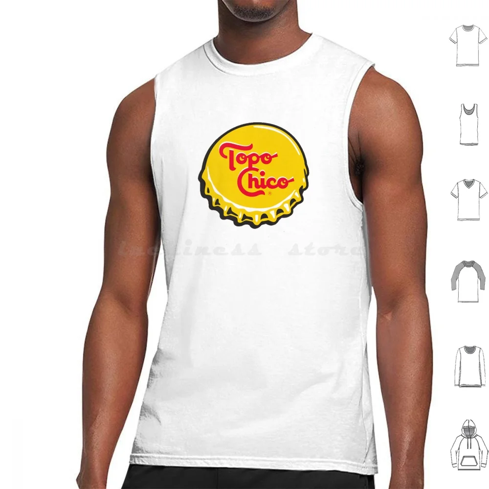 Topo Chico Caps Camisetas sin mangas Estampado Algodón Topo Chico Caps Topo Chico Agua mexicana Mexixo Agua con gas Topocico