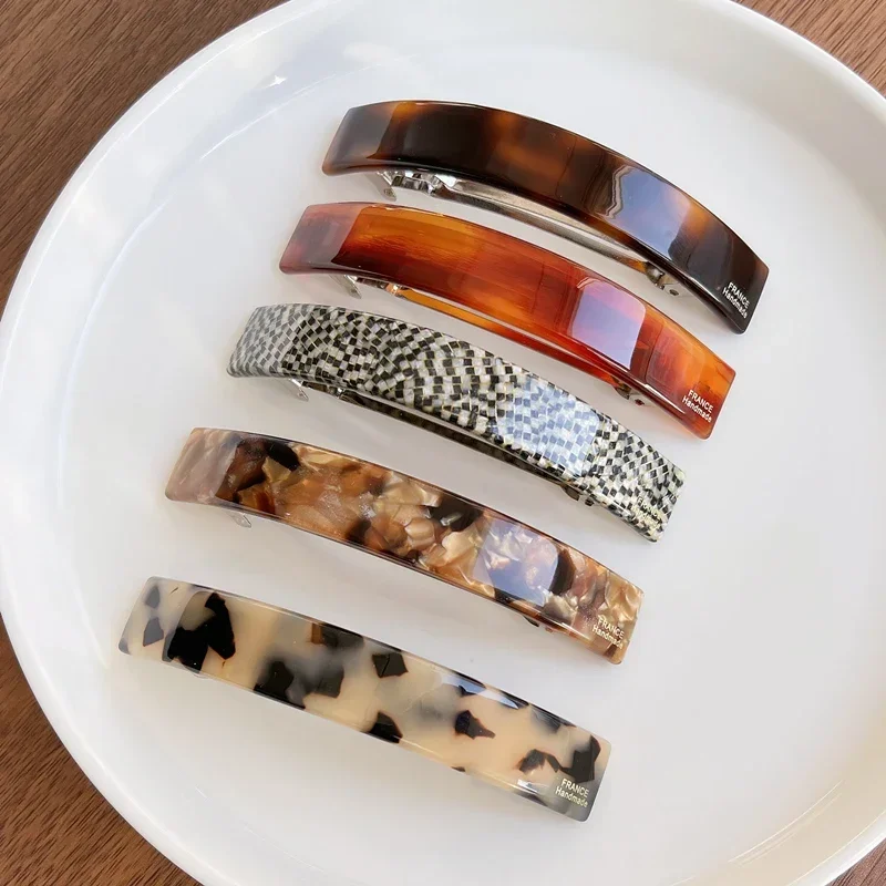 Französisches minimalistisches Temperament ~ Hochwertiger gebogener Pferdeschwanz-Clip mit Federklammer aus Südkorea und Frankreich