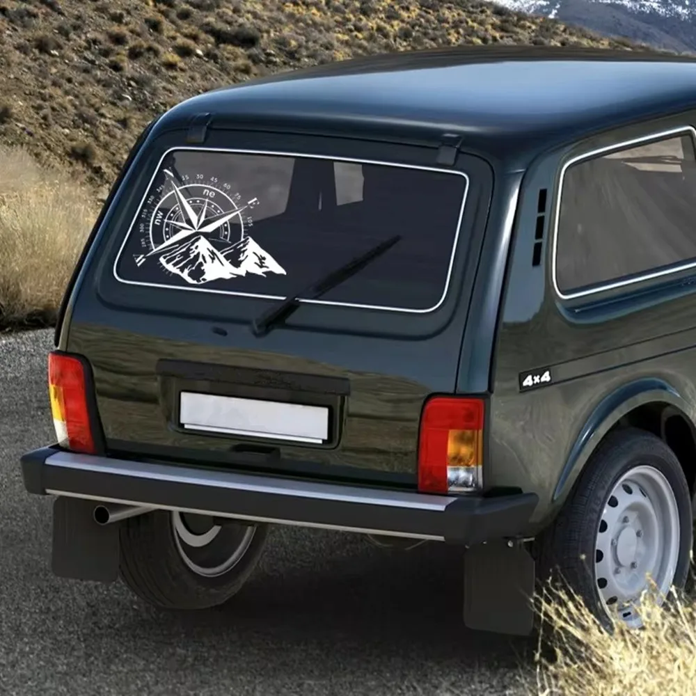 Außen dekoration gestanzte Vinyl-Aufkleber in verschiedenen Größen für Kompass Wind Rose wasserdichte Auto Dekor Abdeckung Kratzer Aufkleber