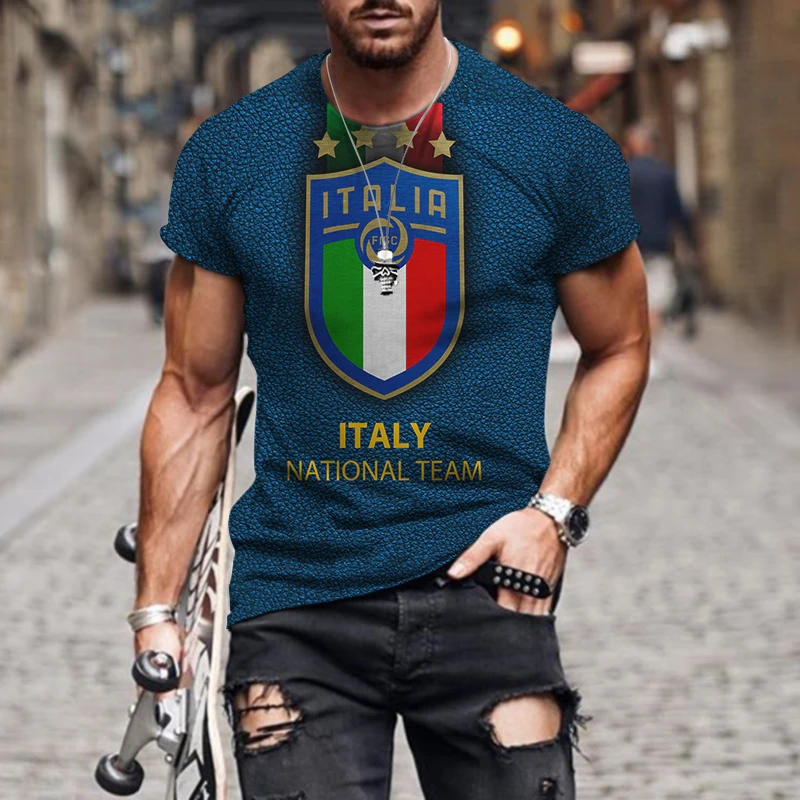 2024 Japan Italy South Korea  Sweden Football Team Logo T-Shirt Tee Top New Fashion Mens Tops Cool O Neck T-Shirt Graphic Tees