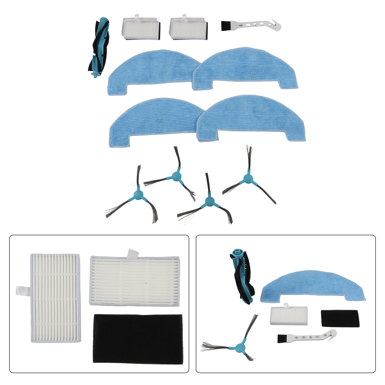 Comprehensive Maintenance Kit Main for Brush Side Brushes Filter for Mop Cloth for MONSGA for Max For Liectroux for m70 Pro